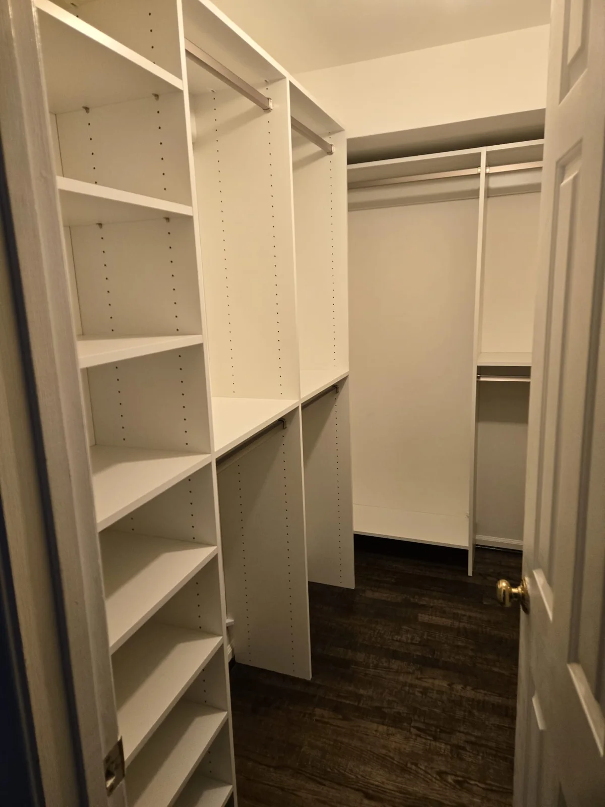Closet renovation and hardwood floor project by Master Handyman