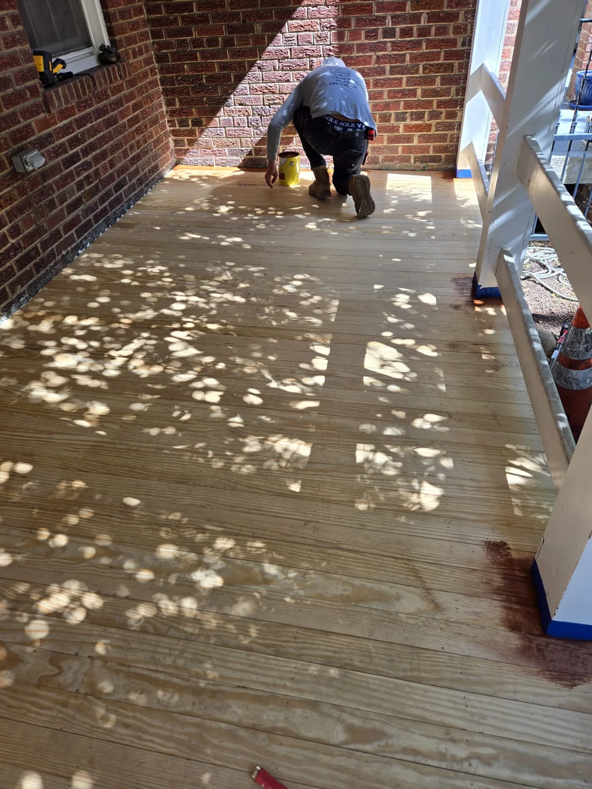 Staining project by Master Handyman